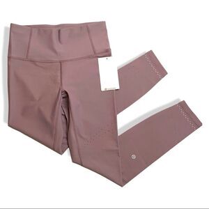 LULULEMON IN FOCUS RUN HIGH-RISE TIGHT FROSTED MULBERRY SIZE 10 LEGGINGS NWT NEW